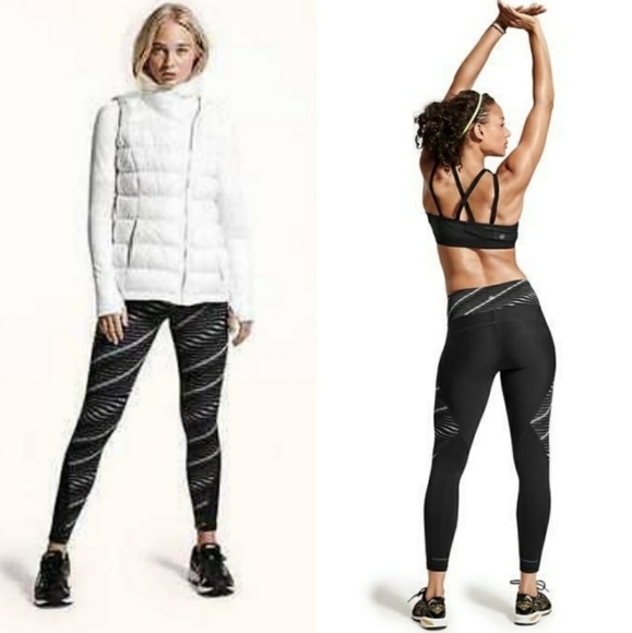 Athleta Sculptek Waves Stealth Striped Print Legging size S - Picture 1 of 5